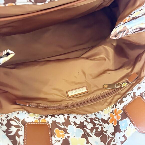 Tory Burch Brown and Cream Shoulder Bag with Floral Design - Picture 5 of 8